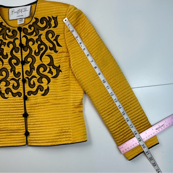 VTG Mary McFadden Baroque Lace 100% Silk Quilted Jacket Size S (tag 8) Rare - Picture 8 of 10